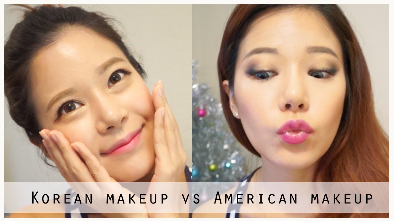 Korean Makeup vs American Makeup 한국 메이크업과 미국 메이크업의 다른점! :)
