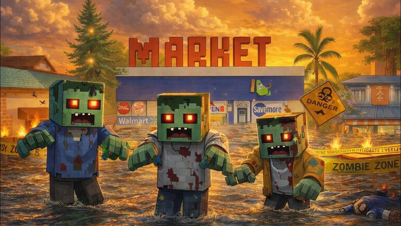 Zombies🧟‍♂️ Attack Took Over The Flooded Market🌊 | Impossible To Escape😱😭