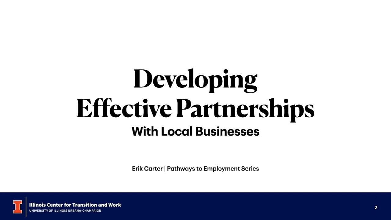 Developing Effective Partnerships
