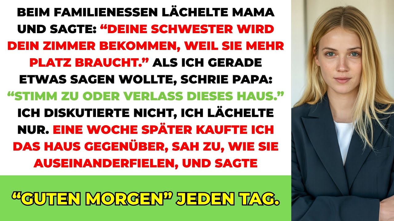 Beim Familienessen Schrien Meine Eltern: „Gib Das Zimmer Auf Oder Geh…“ – Also Ich…