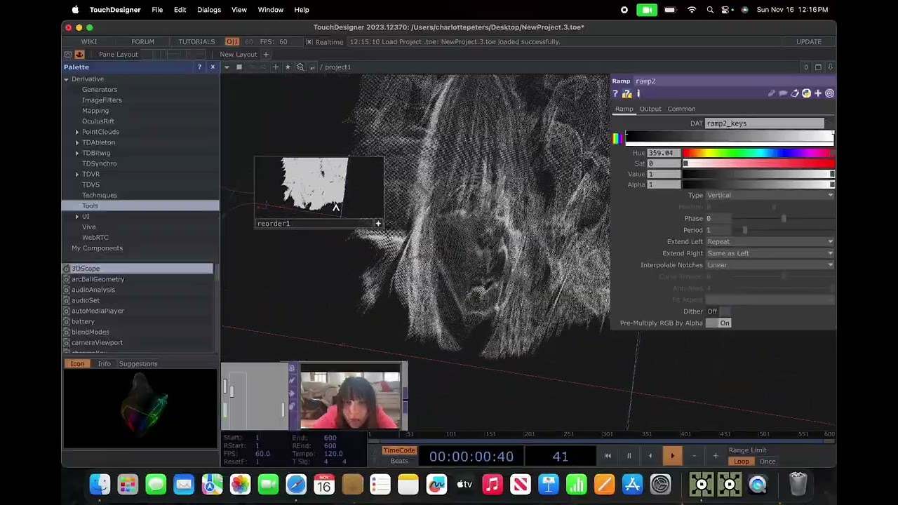 Simple system to convert a 2D video into particles that form into 3D (TouchDesigner)