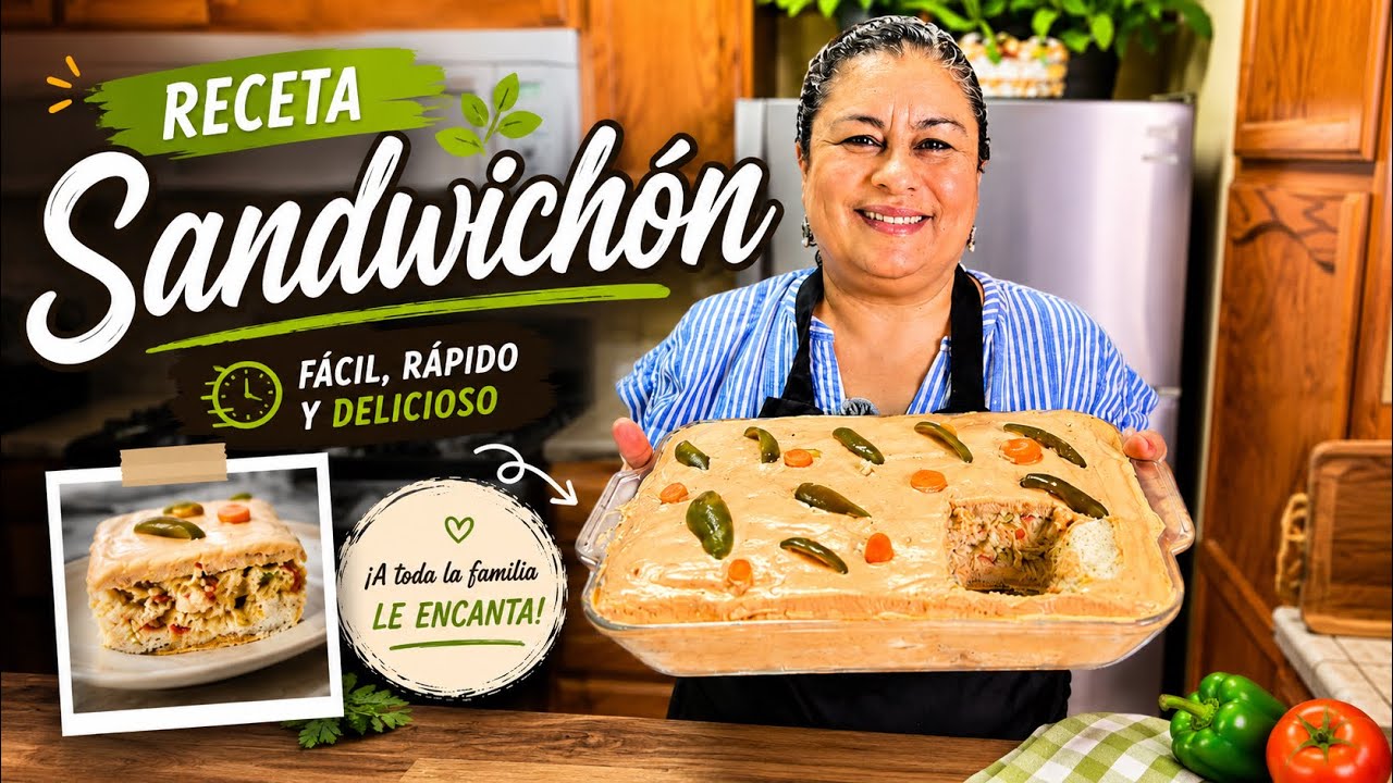 Como Hacer Sándwichón  de Pollo Paso a Paso