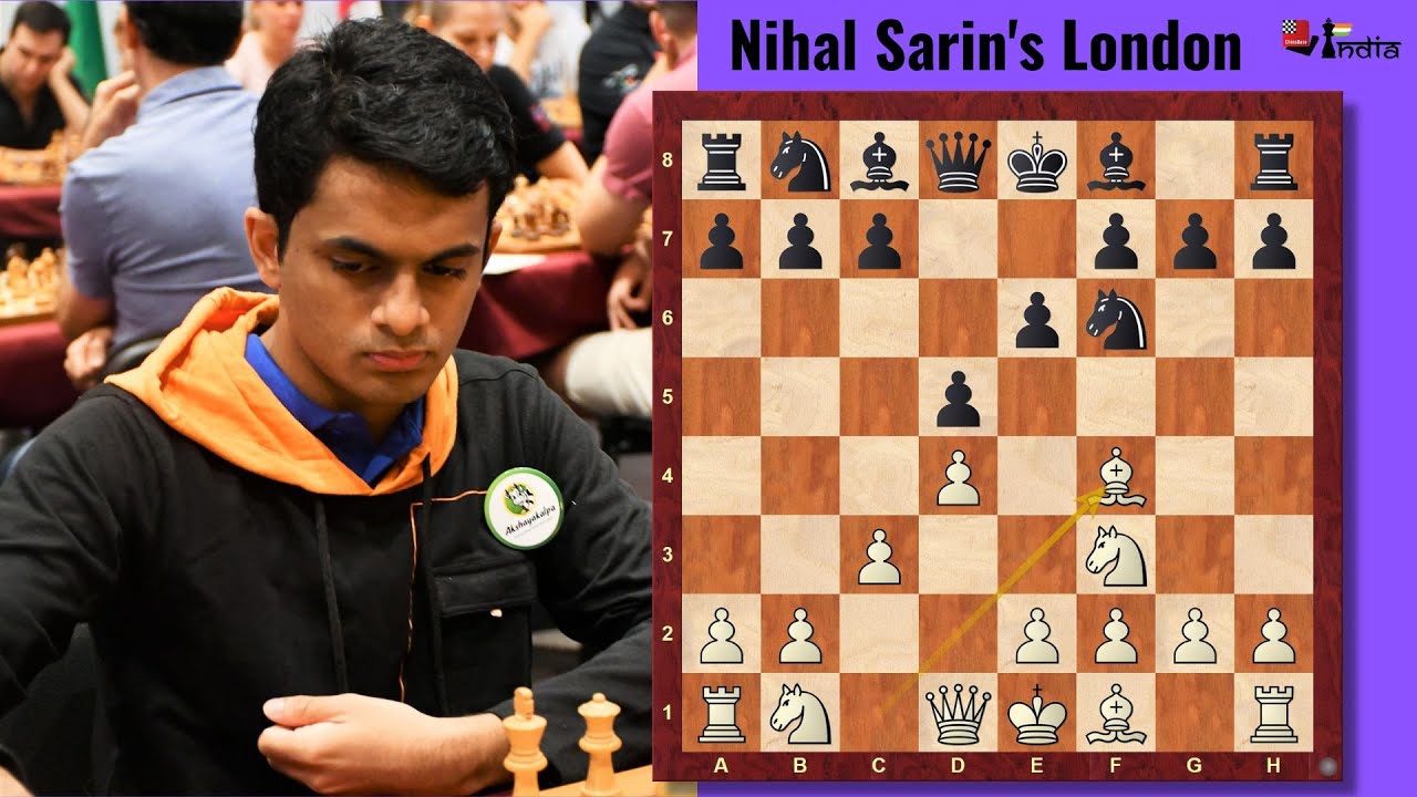 Nihal Sarin's crazy tactical forks and pins in the London System