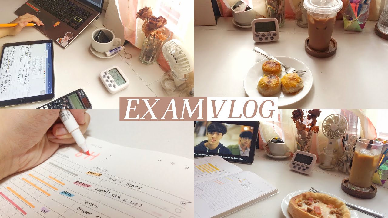 study vlog: *cram* study with me for exams 📑