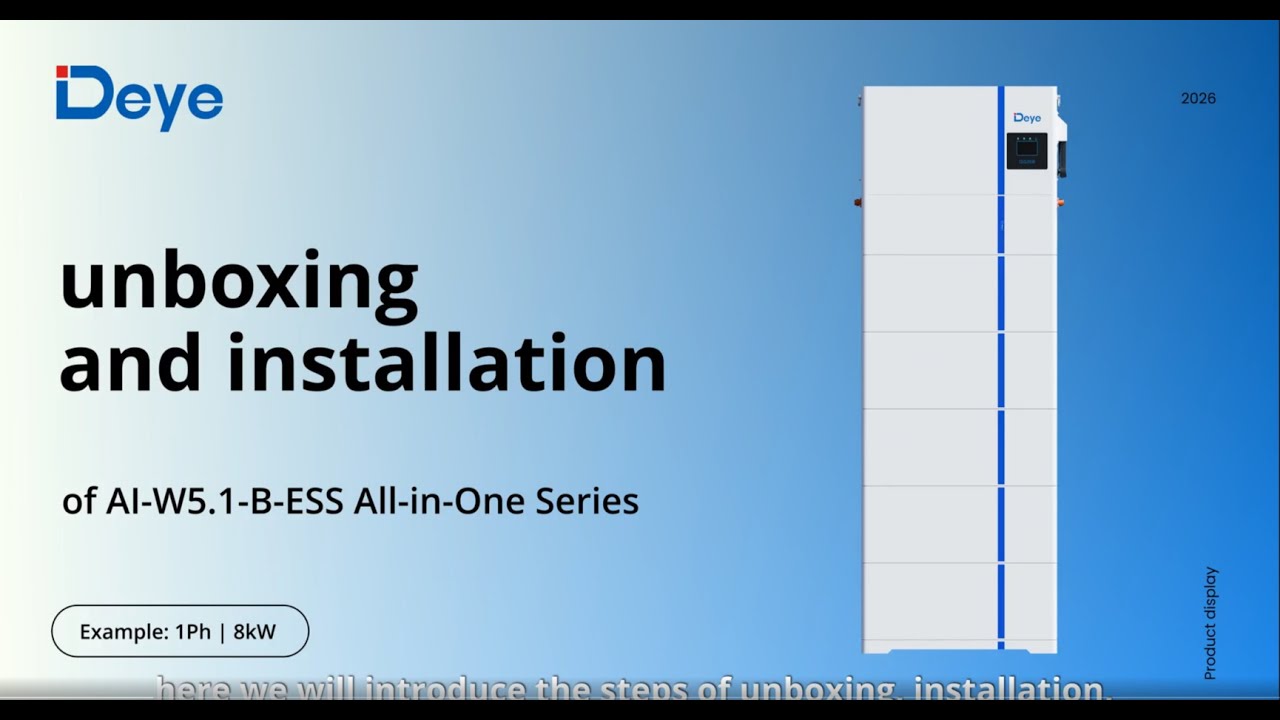Deye AI-W5.1-B-ESS All-in-One Series | Installation Guide(unboxing and installation part) #deyeess