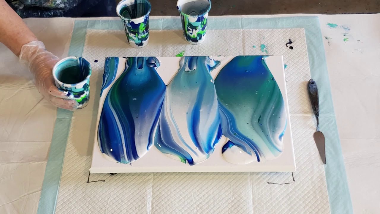#571 Testing Golden Gloss Medium In This Acrylic Flip Cup Pour