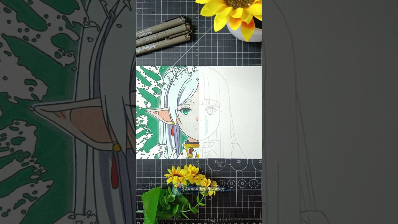 Drawing Frieren and Fern ✨ Liquid Art 💦 || Part 1 #shorts #frieren #fern #frierenbeyondjourneysend
