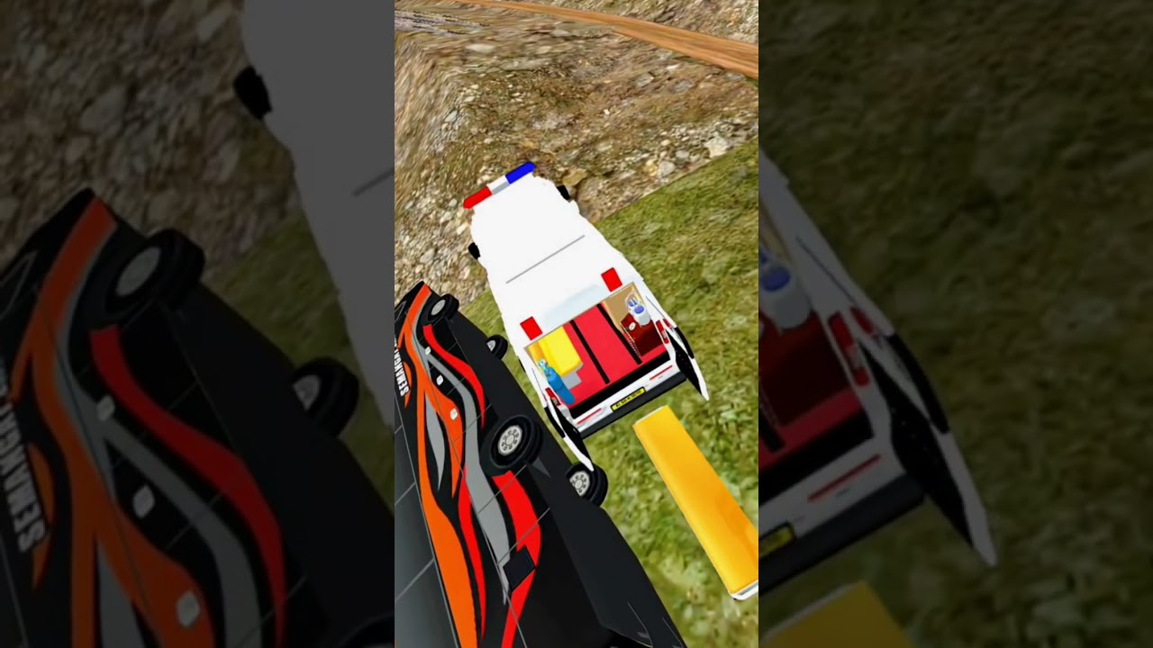 Dangerous Hill Road Crash 💥 Ambulance Rescue!&rdquo; | #shorts