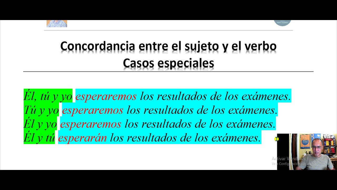 CONCORDANCIA SUJETO VERBO CASOS ESPECIALES