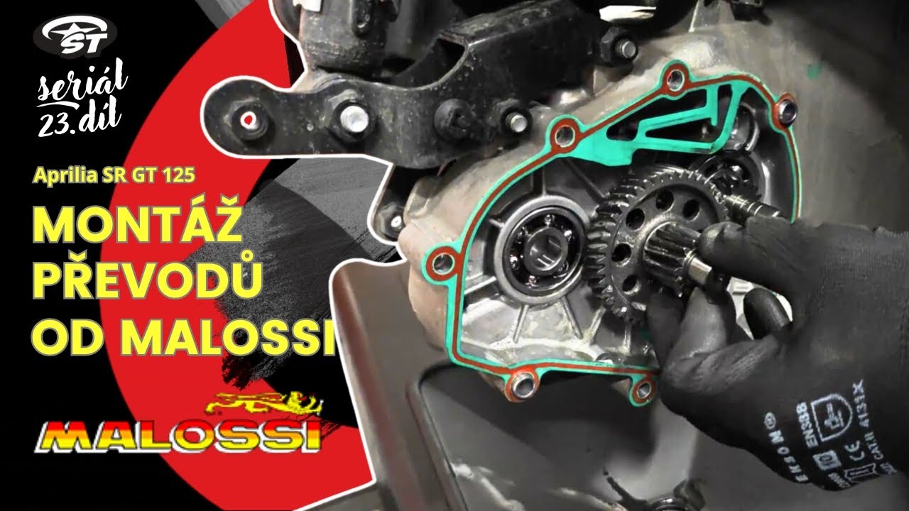 Tuning Aprilia SR GT 125: Montáž převodů od Malossi