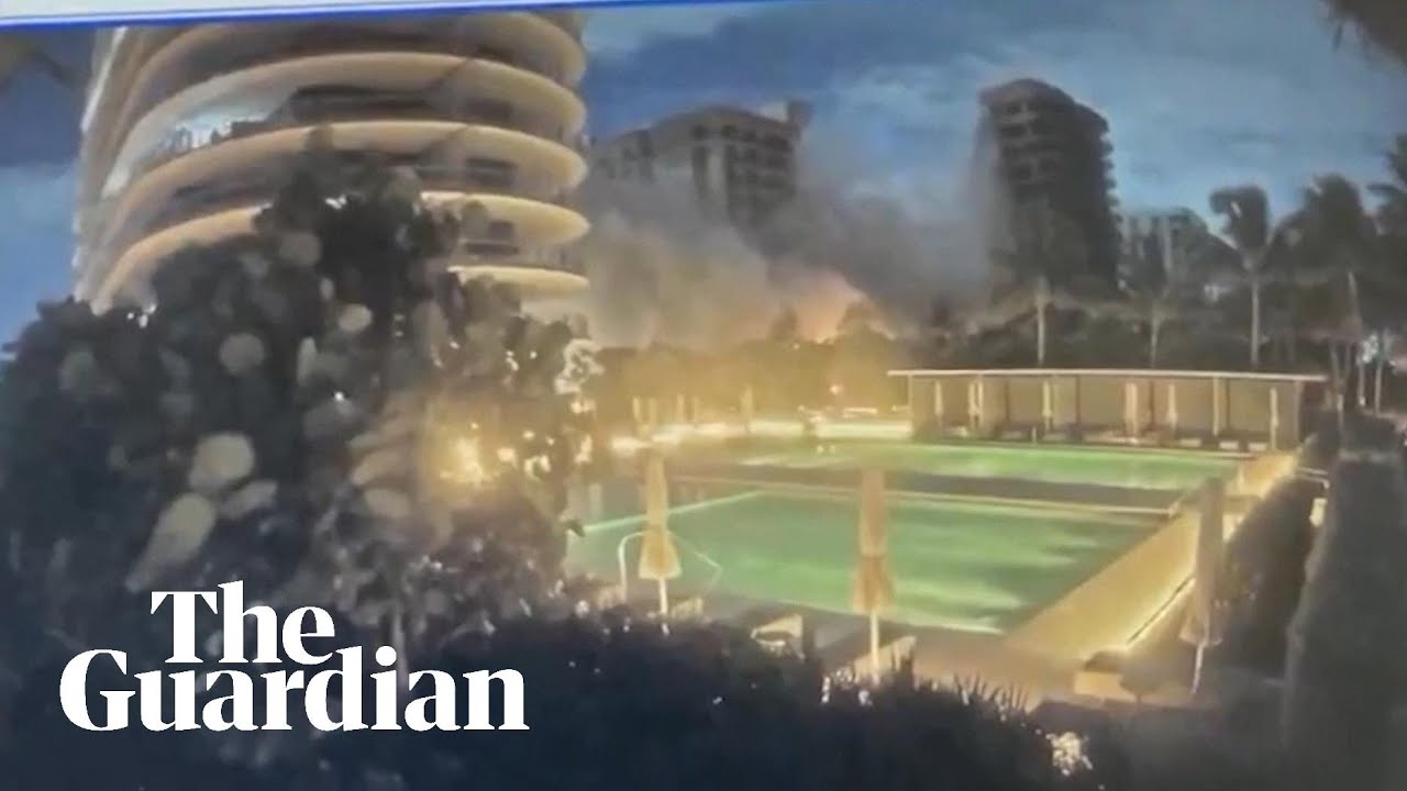Video shows collapse of Miami-area condo building