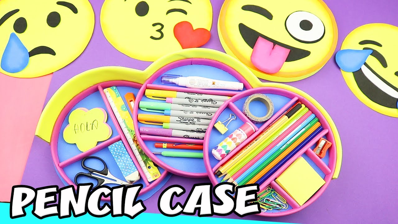 DIY EMOJIS PENCIL CASE - Drop Down and Interchangeable | aPasos Crafts DIY