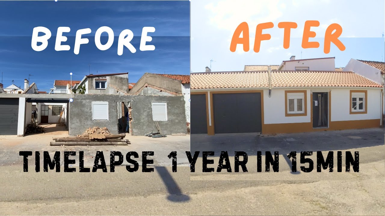 Portugal RUIN Renovation - 15min -  TIMELAPSE Start to Finish