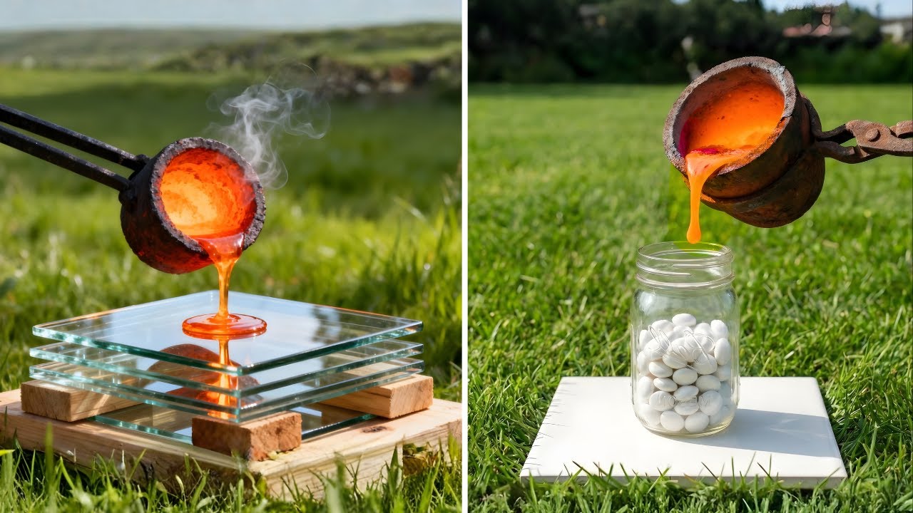 LAVA vs BULLETPROOF GLASS | Mentos, 7Up & Popcorn!