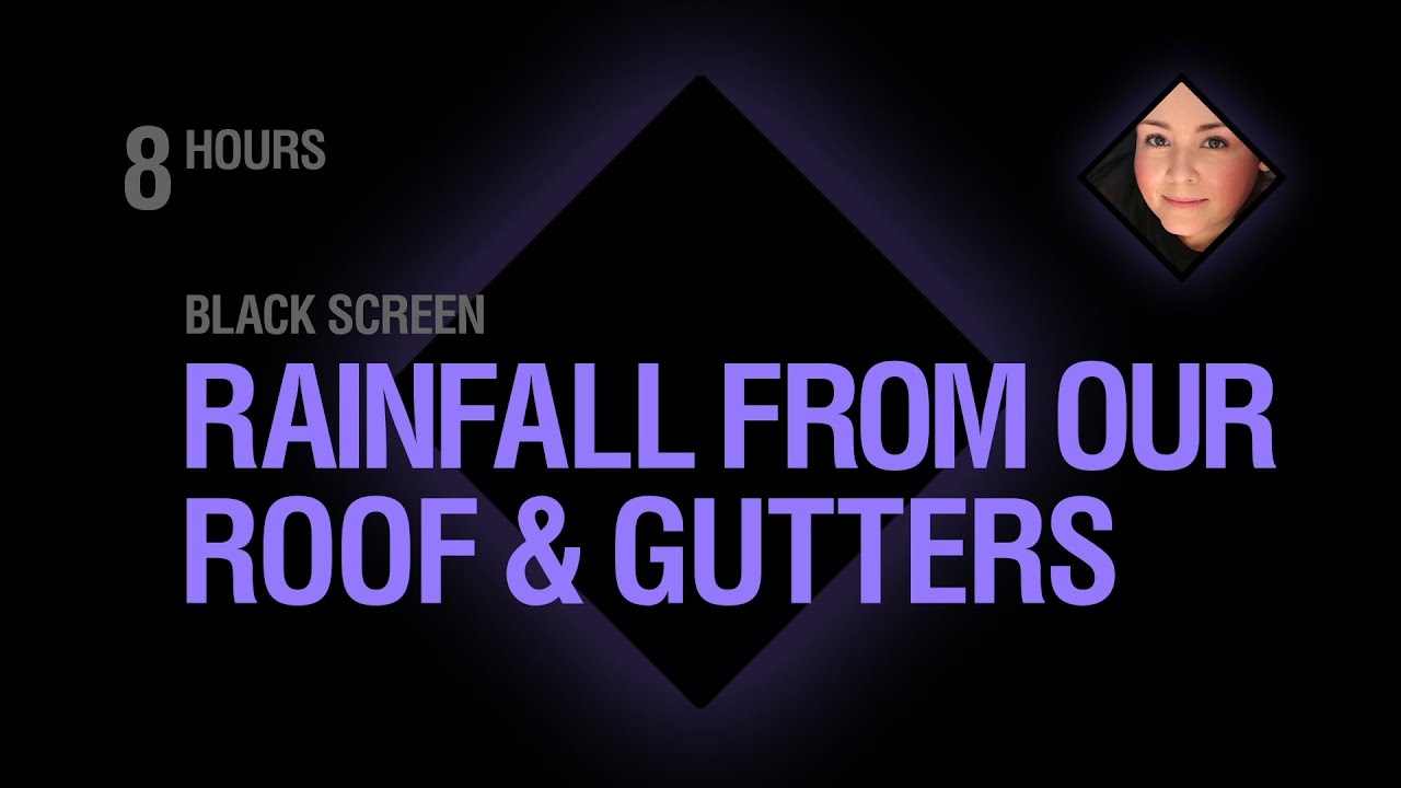 Rainfall From Our Roof & Gutters | Black Screen | Relax, Sleep, Focus