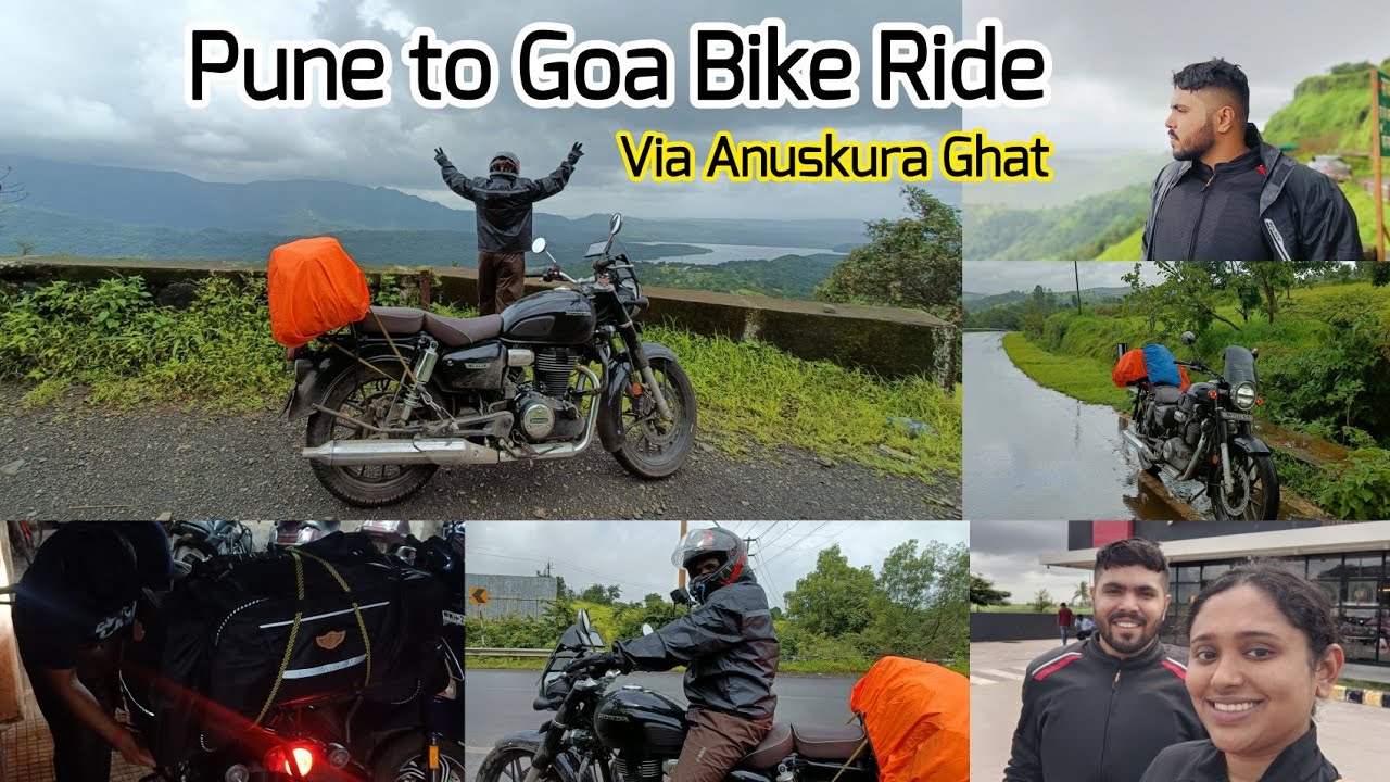 Our First Long Ride on HONDA CB350| Pune to Goa Via Anuskura ghat road journey on Honda CB350 #goa