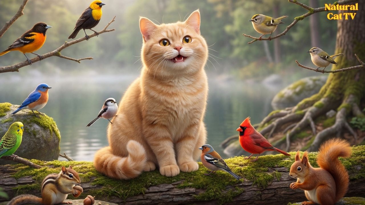 Natural Cat TV – Watching Birds For Cats To Watch | Pleasing Our Friends