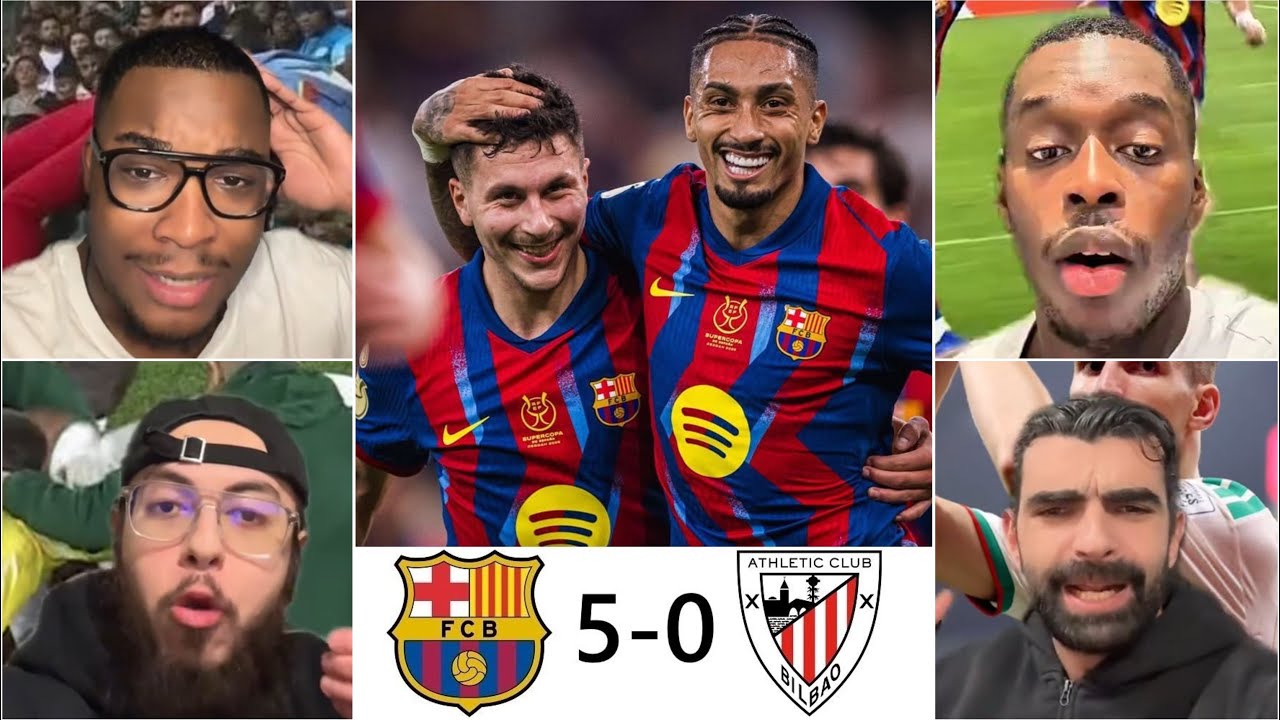 🚨😱LES R&Eacute;ACTIONS APR&Egrave;S LA MANITA DE BARCELONE FACE A BILBAO🤯