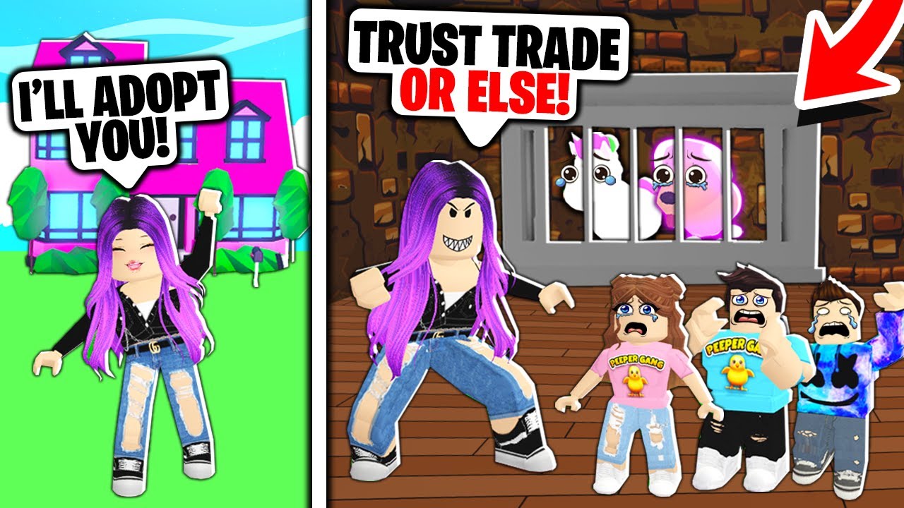 We were Adopted... BUT OUR NEW MOM WAS A SCAMMER! Roleplay (Roblox Adopt Me)