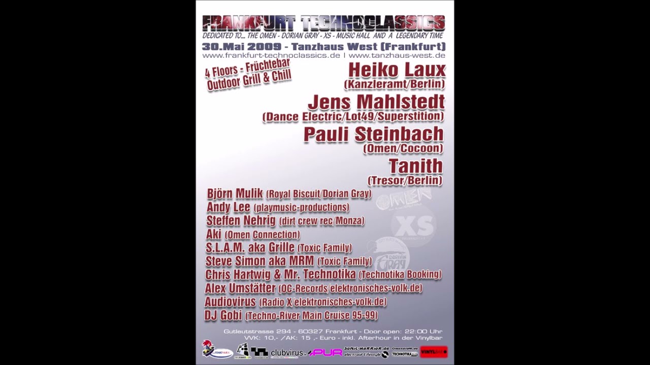 Heiko Laux | Frankfurt Techno Classics @ Tanzhaus West (2009)