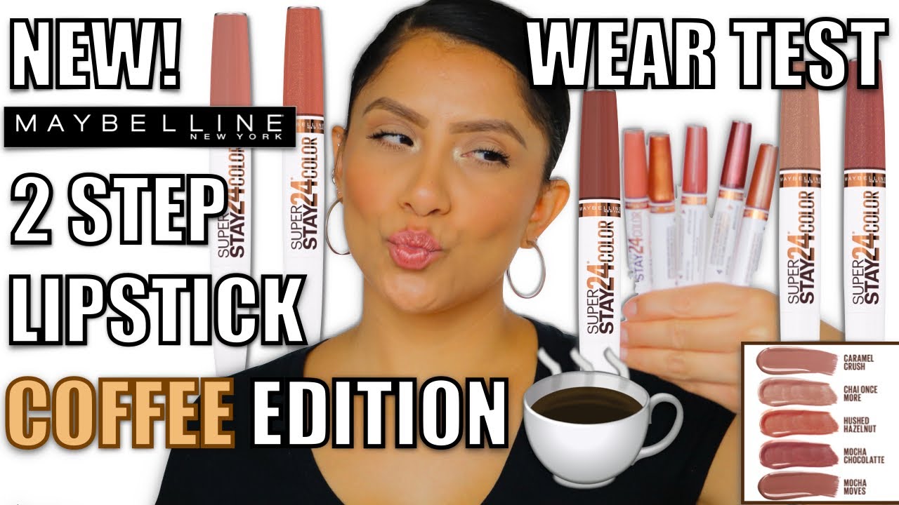 НОВИНКА! ЖИДКАЯ ПОМАДА MAYBELLINE SUPERSTAY 24HR 2 STEP, КОФЕЙНЫЙ ОТТЕНОК И СВОТЧИ ДЛЯ ГУБ | Magd...