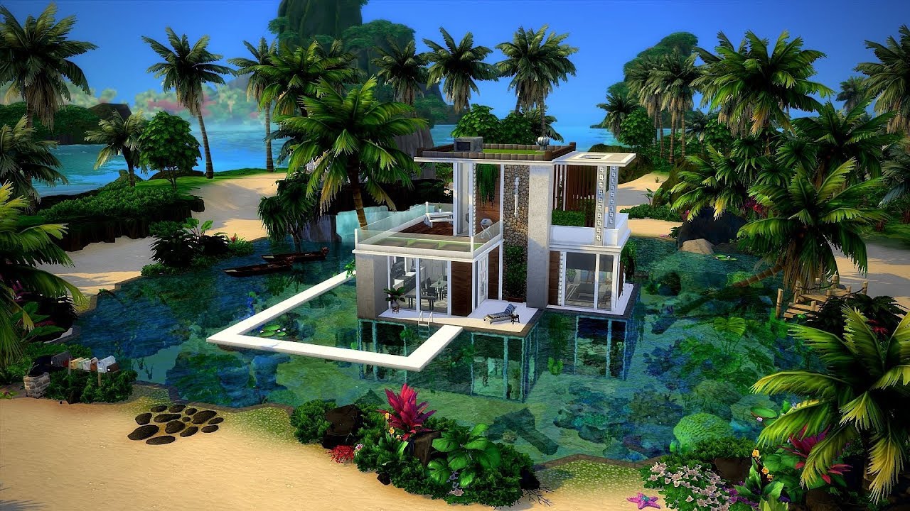 The Sims 4 || Speed Build || Submerged Modern Home