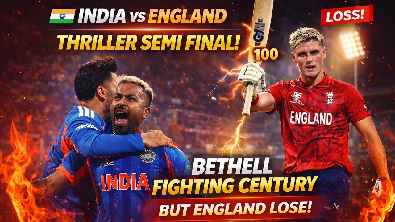 Jacob Bethell 105 in 48 Balls vs IND 🔥 IND vs ENG Semi Final Highlights | T20 World Cup 2026 