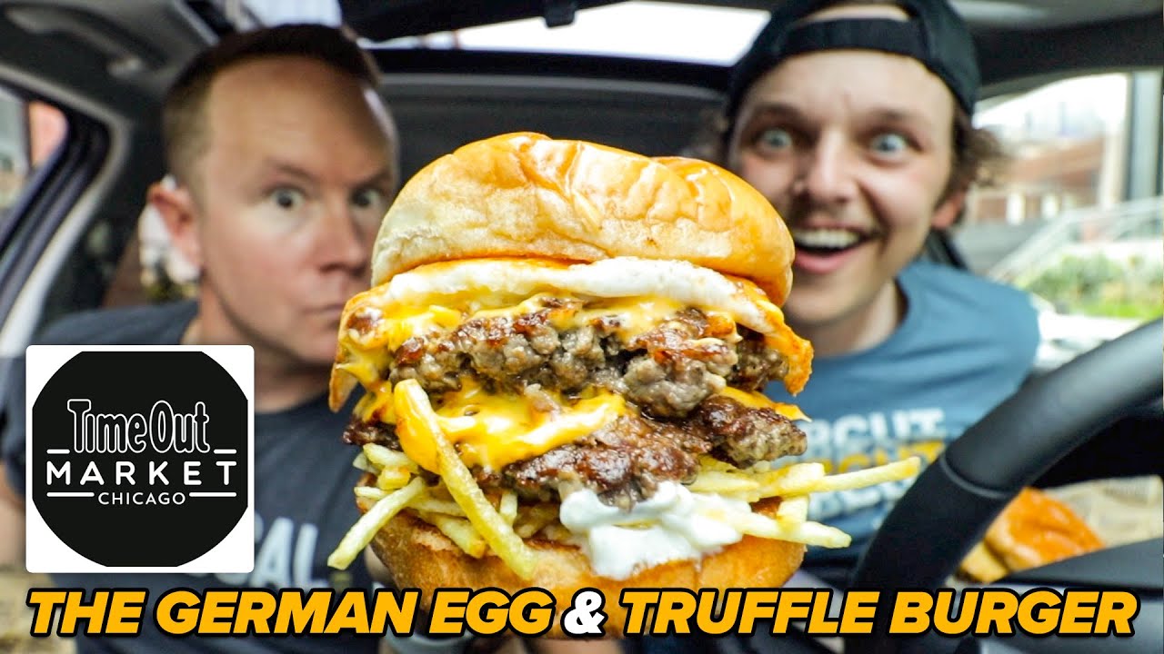 Eating Timeout Market's German-Inspired Egg & Truffle Cheeseburger from Gutenberg 🍔