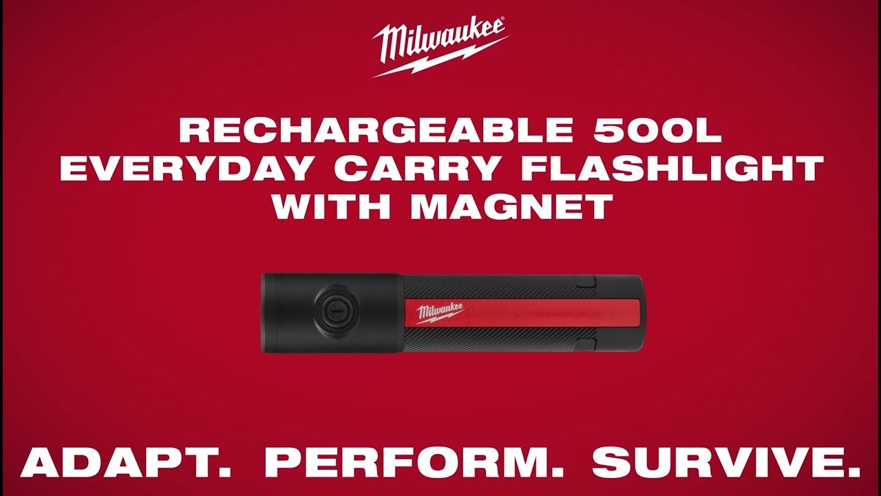 Milwaukee&reg; Rechargeable 500L Everyday Carry Flashlight with Magnet