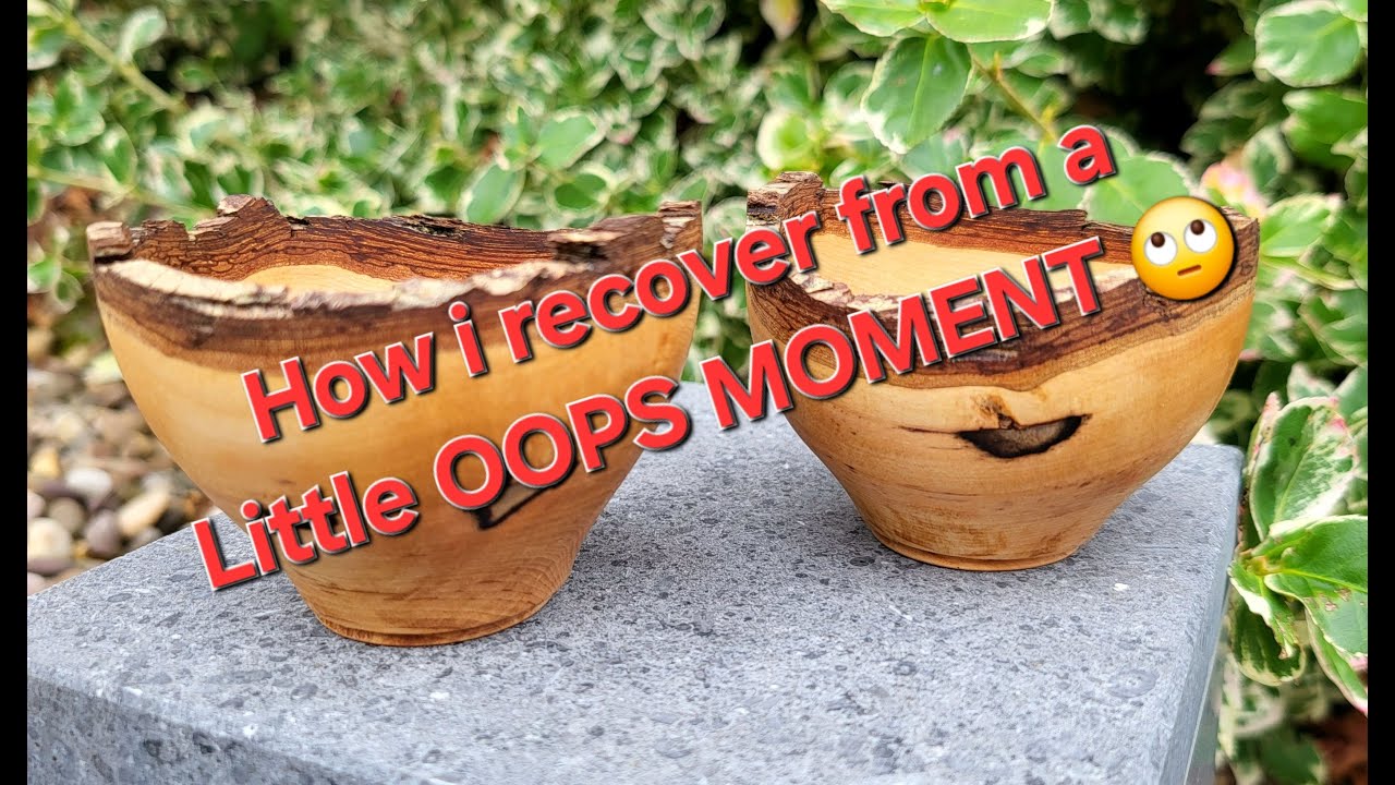 Recovering from a FLYING BOWL moment. #woodturning #latheprojects #beginnersproject #woodworking