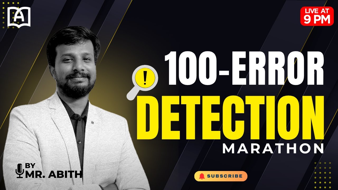 Error Marathon | English Practice Session | For All Bank Exams | By Abith Sir