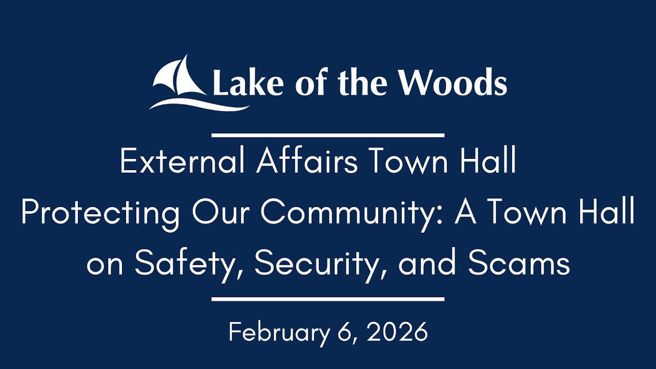 External Affairs Town Hall Protecting Our Community: A Town Hall on Safety, Security, and Scams