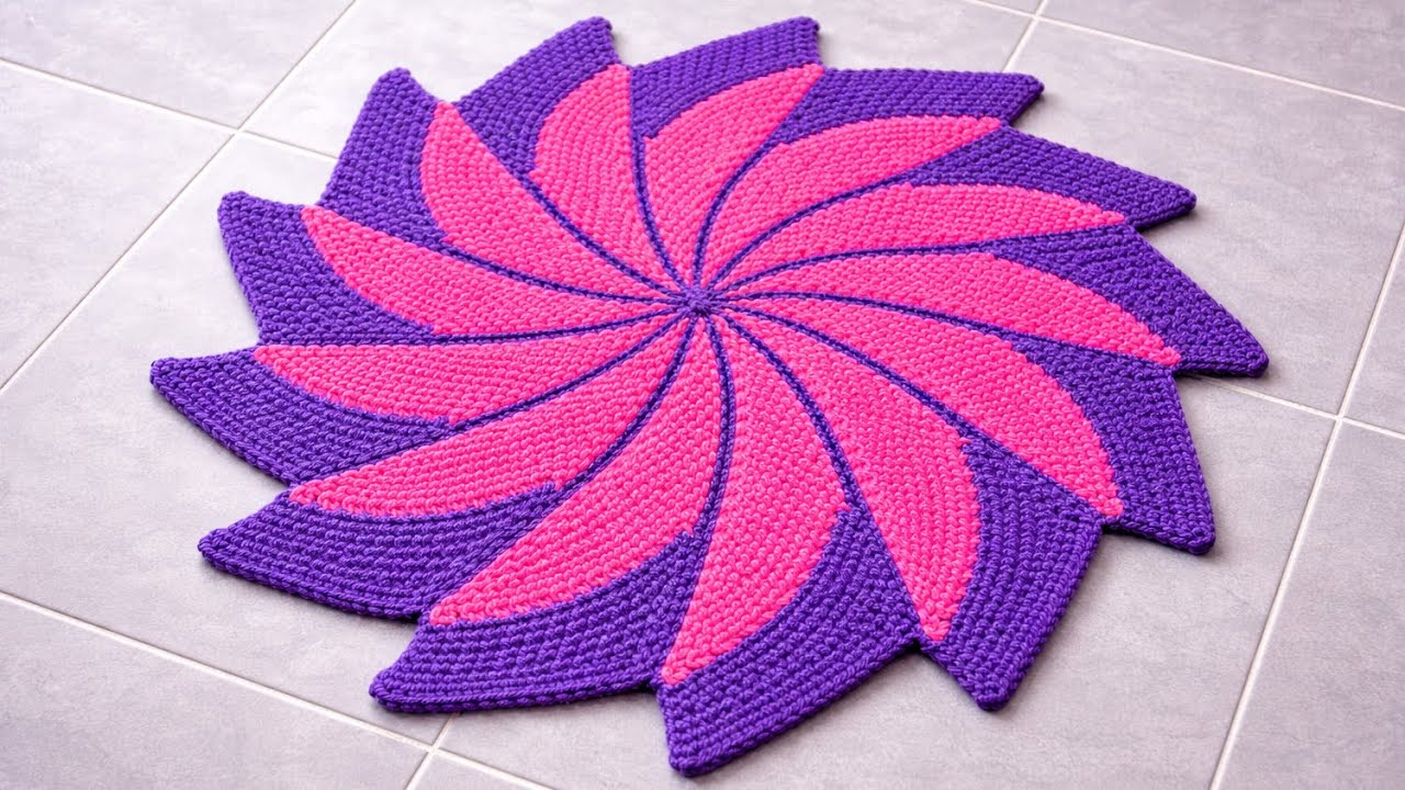 दो रंगों से बनाये चकरी वाली पायदान डिज़ाइन Doormat chakri design making at home #doormats #design 
