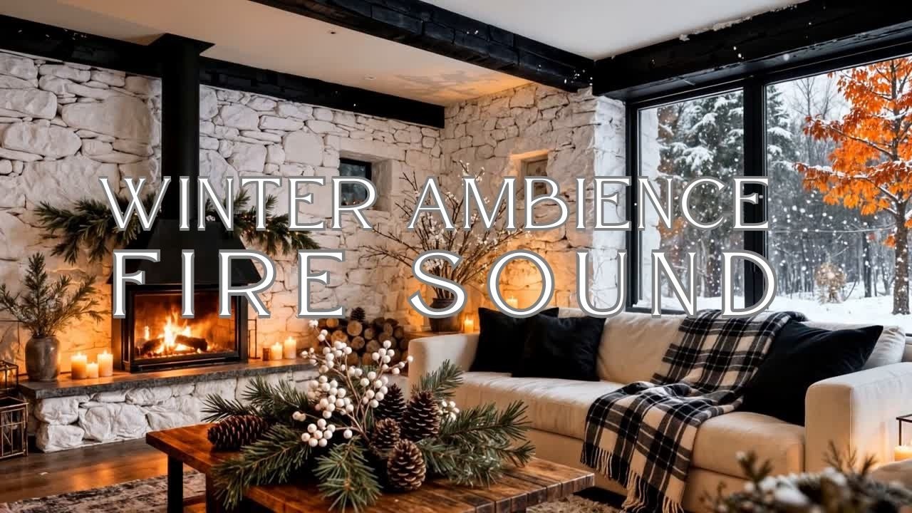 🔥 Fireplace Ambience Live | Winter Fire Sounds for Sleep, Relax & Focus ❄️
