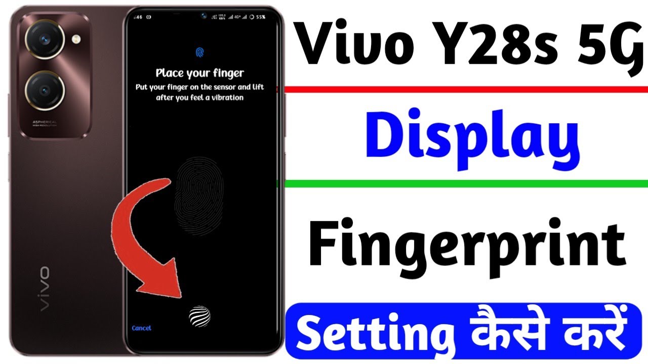 vivo y28s display fingerprint setting /| how to add in display fingerprint lock vivo y28s 5g