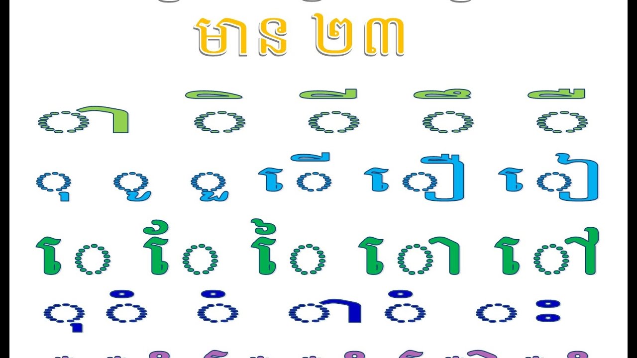 រៀនភាសាខ្មែរ អំពីស្រះ ស្រះនែភាសាខ្មែរ មាន ២៣ ស្រះ, study khmer vowel 23, study khmer language, #2