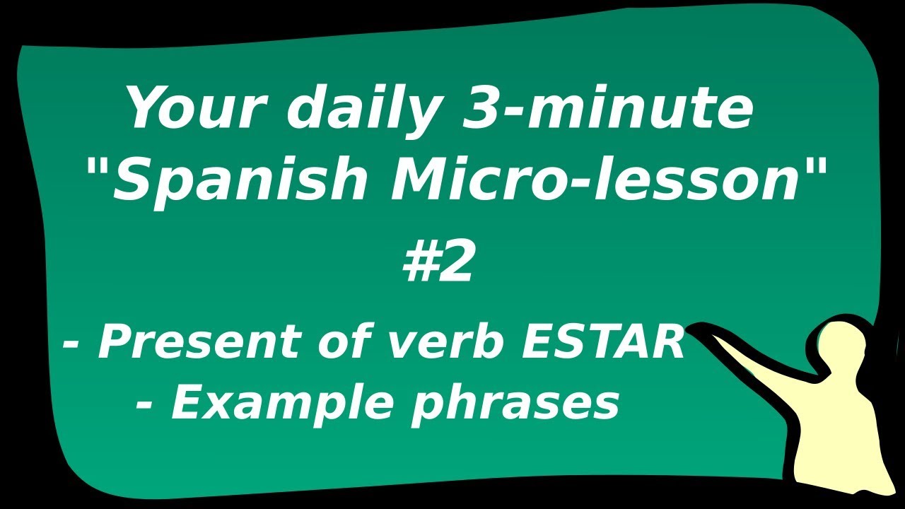 Conjugation of the Spanish Verb ESTAR - Present - Example Sentences - a 3-minute Spanish Microlesson
