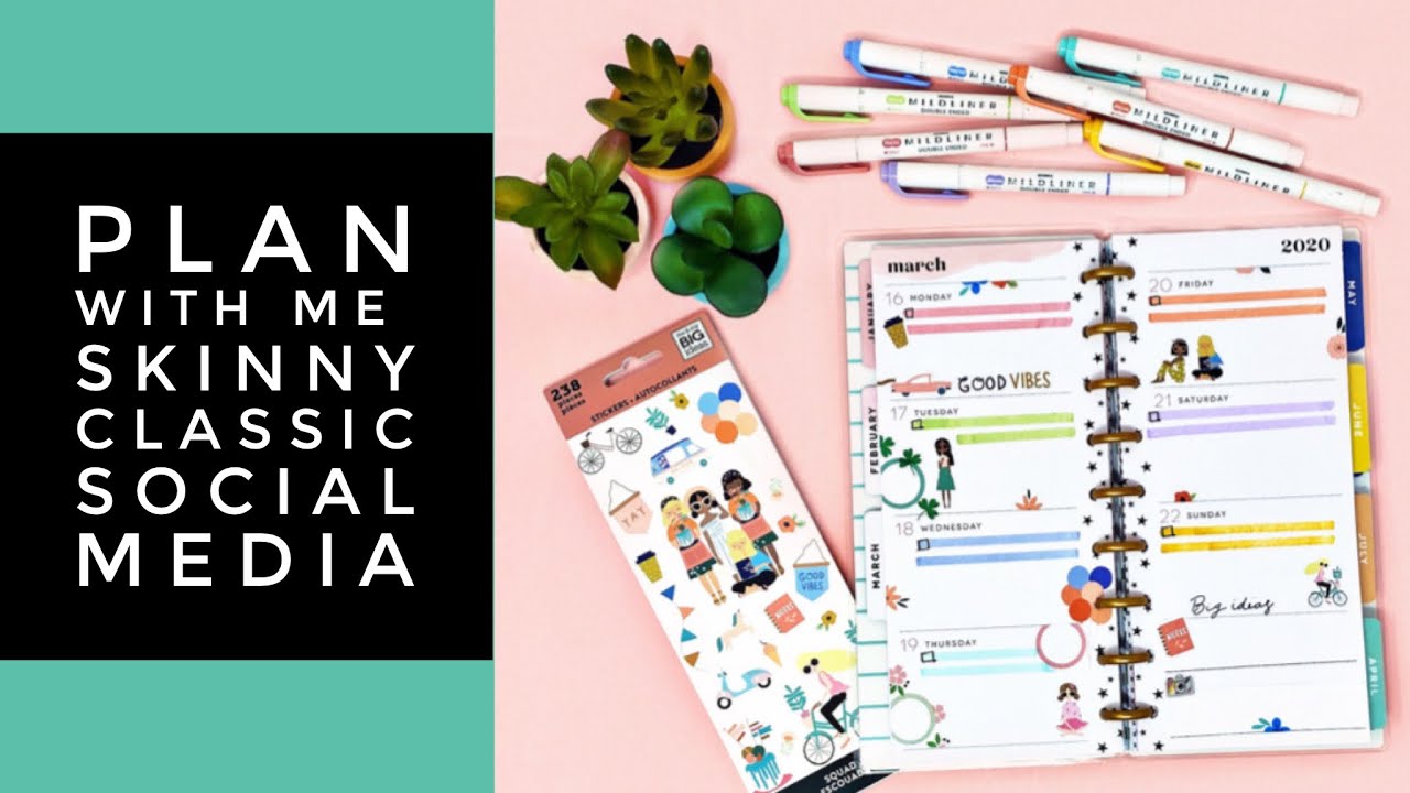 PLAN WITH ME SKINNY CLASSIC USING SQUAD PETITE STICKER SHEETS