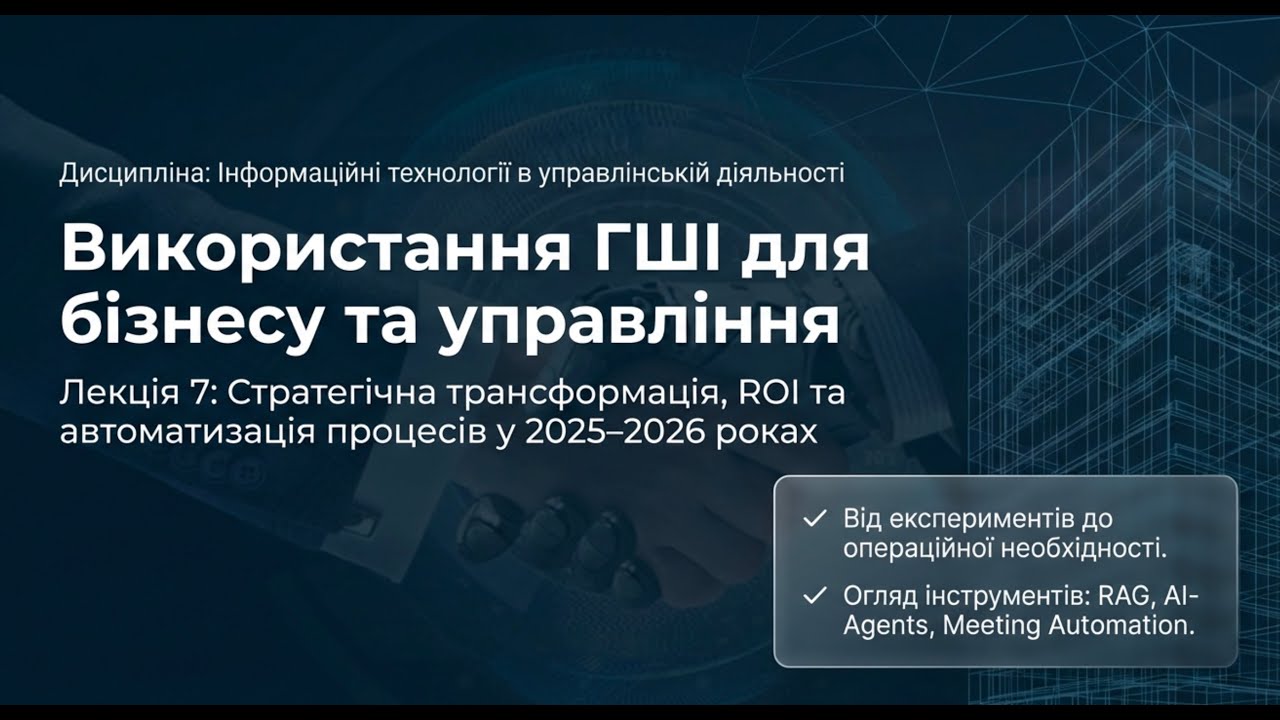 Лекція 7  Використання ГШІ для бізнесу та управління