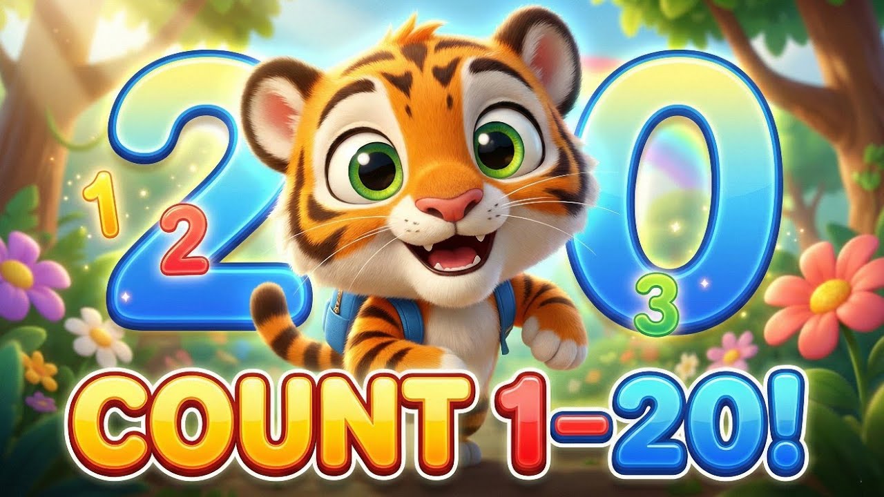 Counting 1 to 20 with Jungle Animals 🐯 | Learning Numbers With Animal Names for Kids | LeeMoo TV