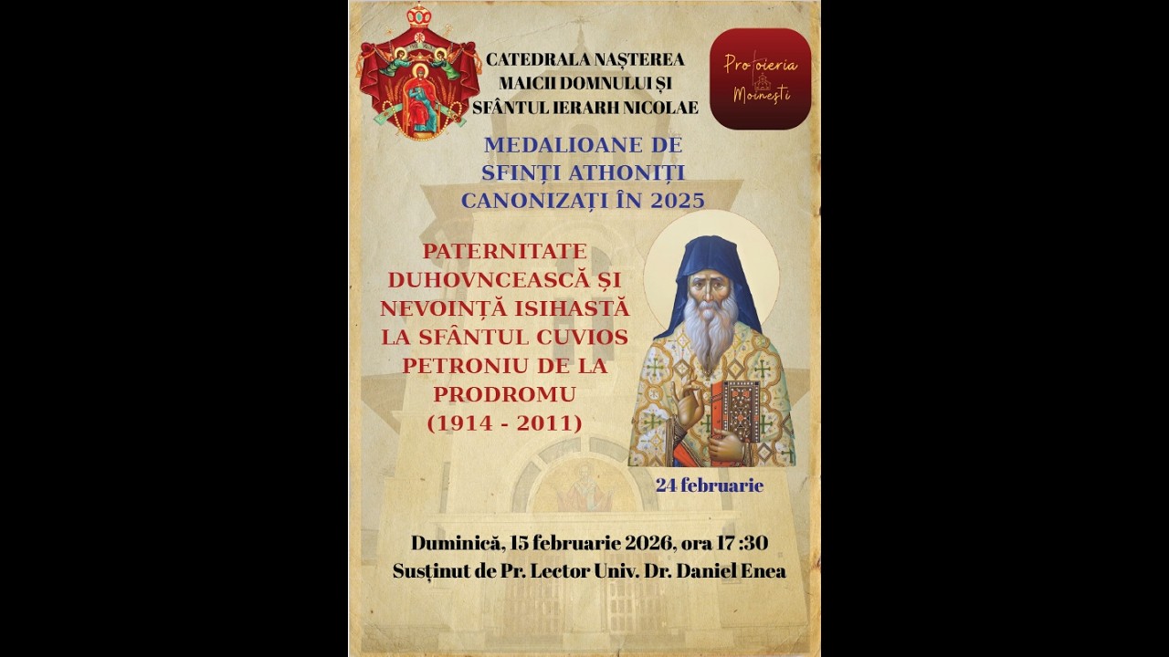 Pr. Daniel Enea - Medalioane de sfinți canonizați în 2025 - Sf. Cv. Petroniu de la Prodromu