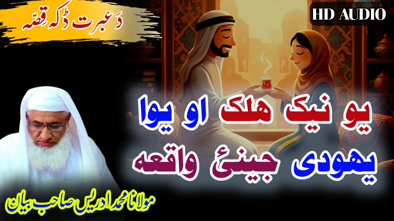 Yaw Naik Halak aw Yahodi Jiny Qissa | Pashto new Bayan Maulana Muhammad Idrees