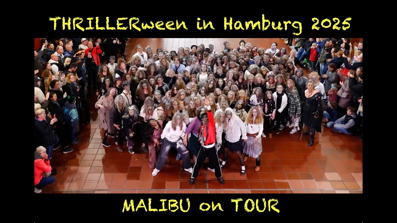 „THRILLERween“ - Malibu beim Thriller Flashmob in Hamburg & im MJ Musical - Halloween 2025