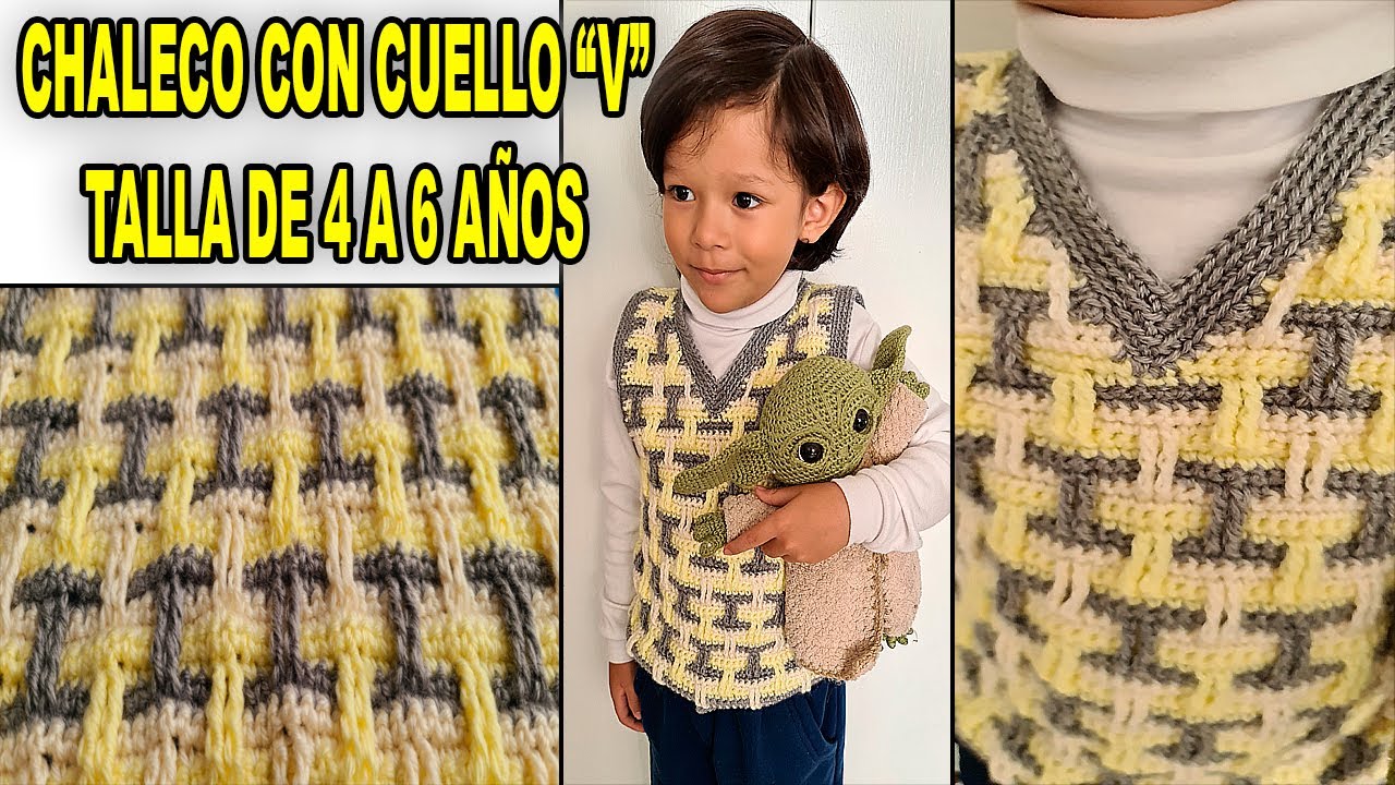 CHALECO PARA NIÑOS A CROCHET PASO A PASO PARTE 1 - TODO EN CROCHET