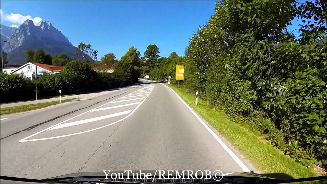 Driving Into Garmisch Partenkirchen To Eibsee Bavarian Zugspitze Railway