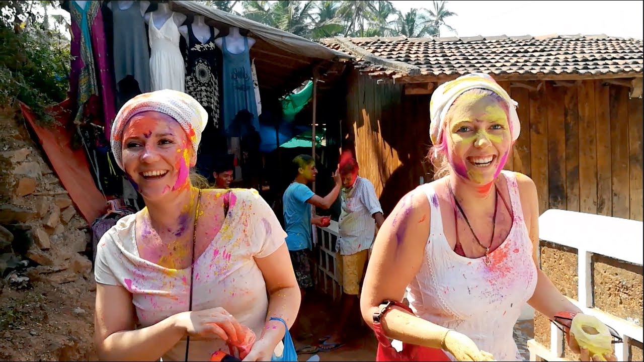 Foreigners, Celebrating, Holi ,Goa,Arambol, Music /2018