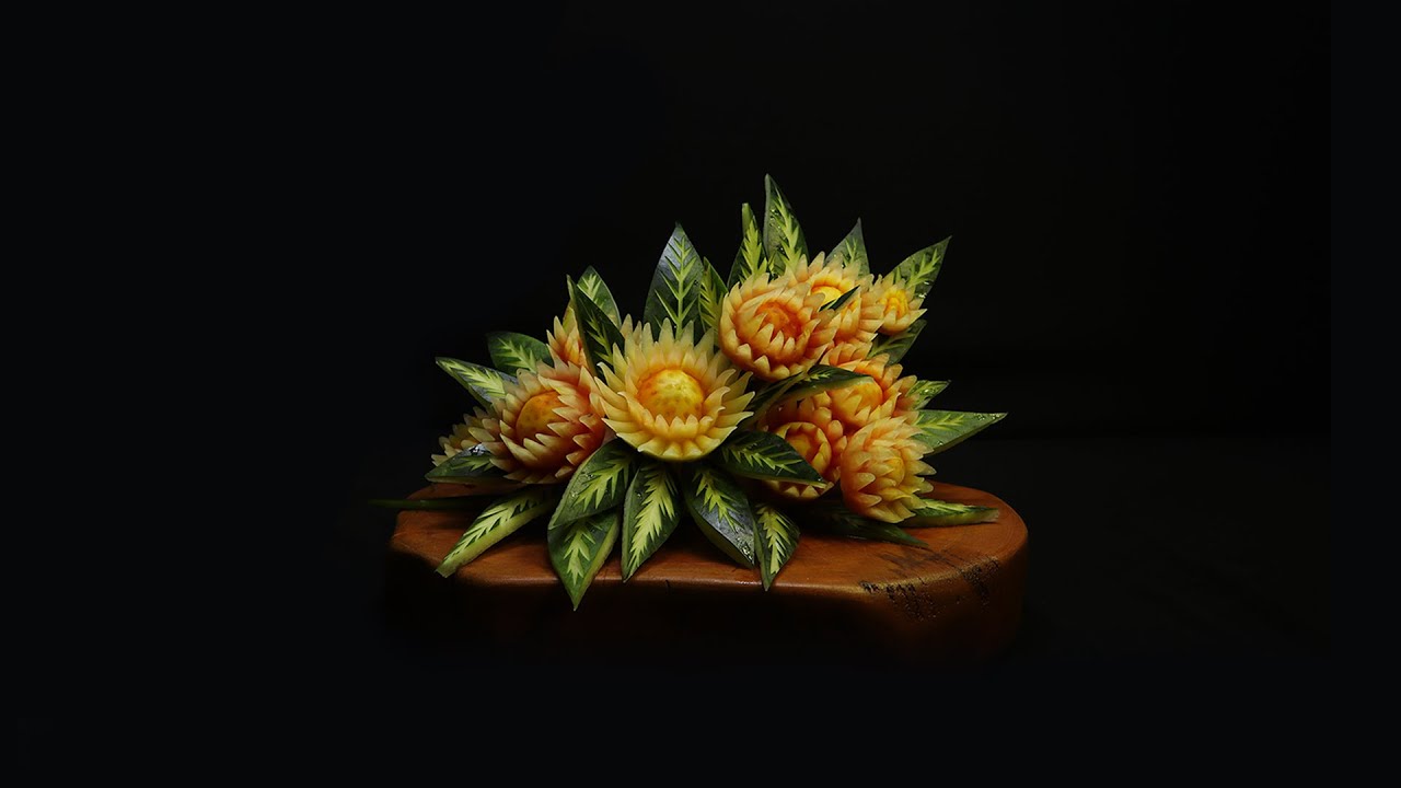 Papaya Carving Idea | Fruit Carving | Amazing Cutting Skill