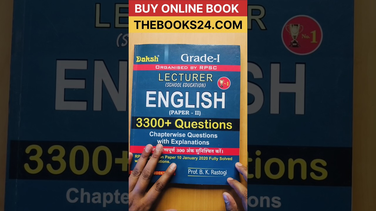 1st Grade Lecturer English Paper II Book Review | RPSC SCHOOL LECTURER ENGLISH By B. K. Rastogi 2025