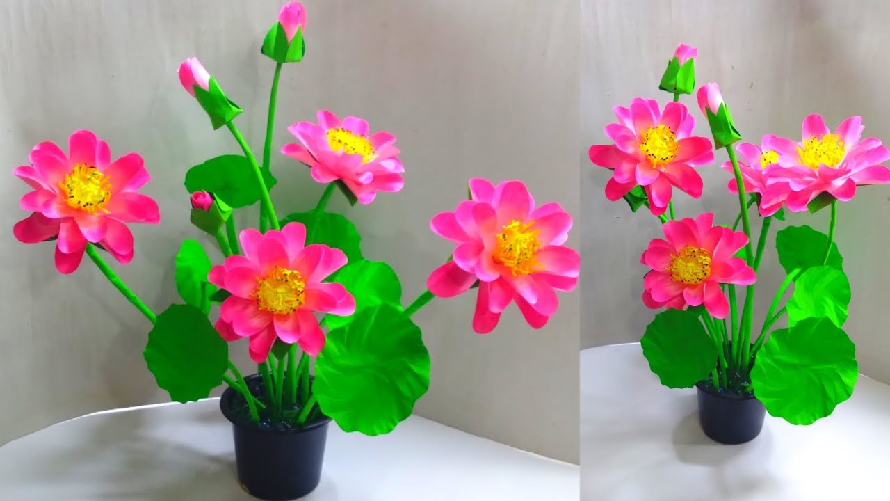 Beautiful paper flowers easy / how to make paper flowers / A4 mal nirmana / athkam nirmana