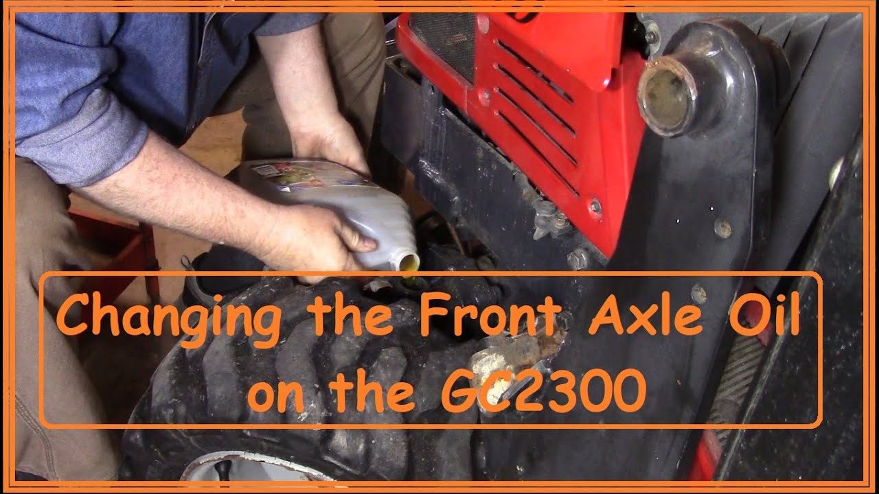 Changing the Front Axle Oil on the GC2300